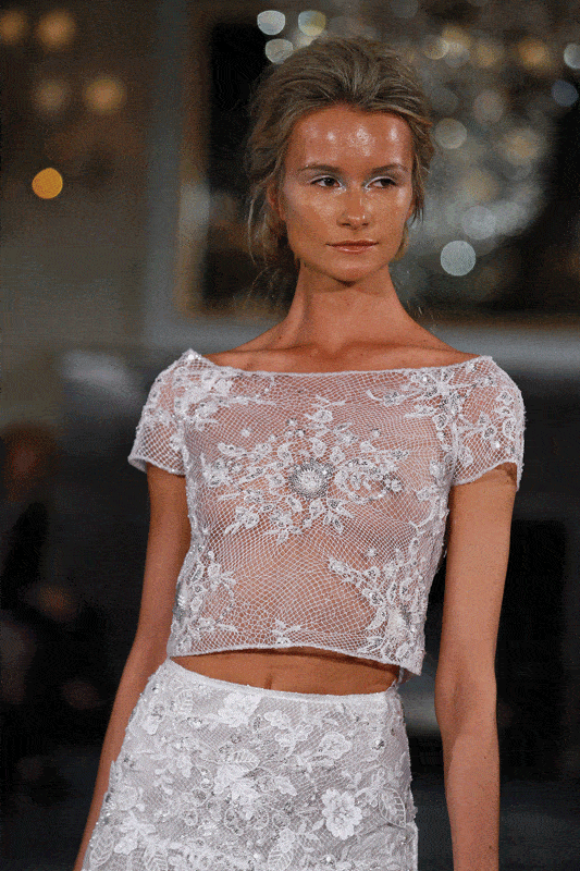 New Jersey Bride—Mira Zwillinger gown.