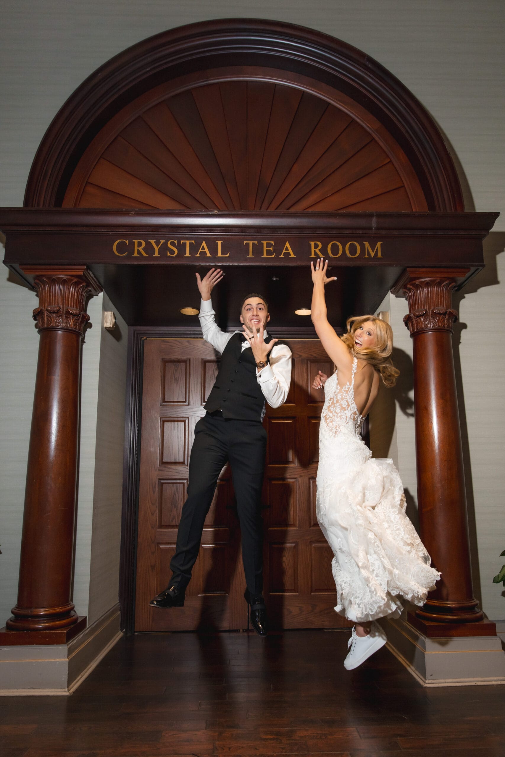 A Crystal Tea Room wedding.
