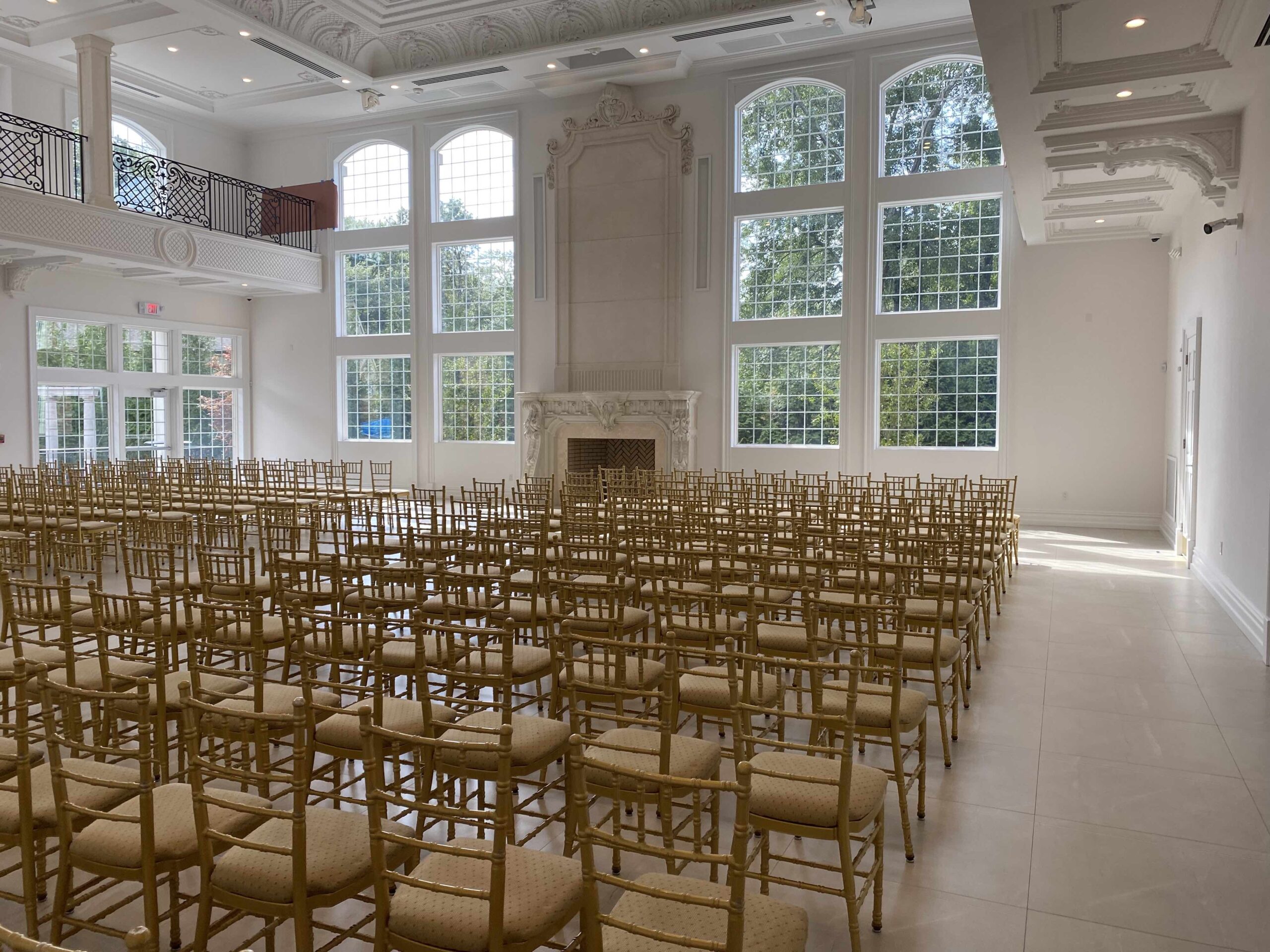 The indoor ceremony room we saw during an Estate at Florentine Gardens tour.