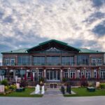 The exterior of Liberty House, a wedding venue in New Jersey.