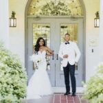 A Timeless Black and White Palette Plus Entertainers on Stilts at This Wedding