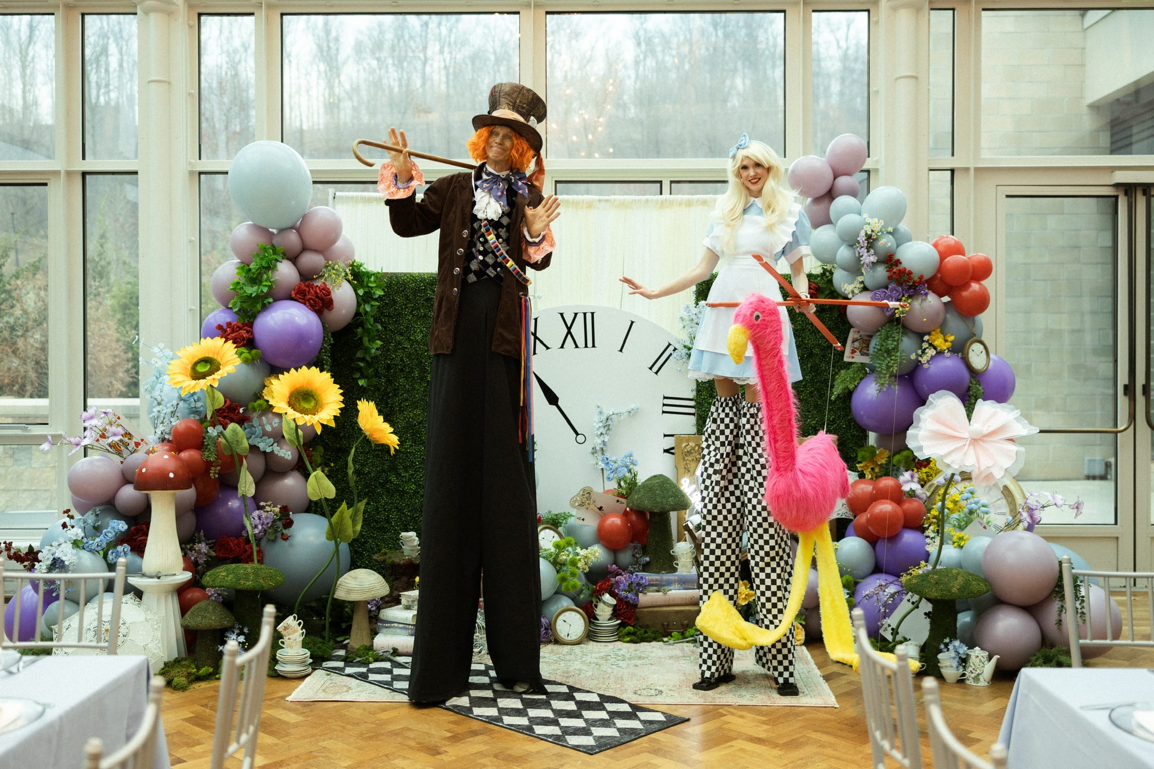 An Alice in Wonderland themed bridal shower