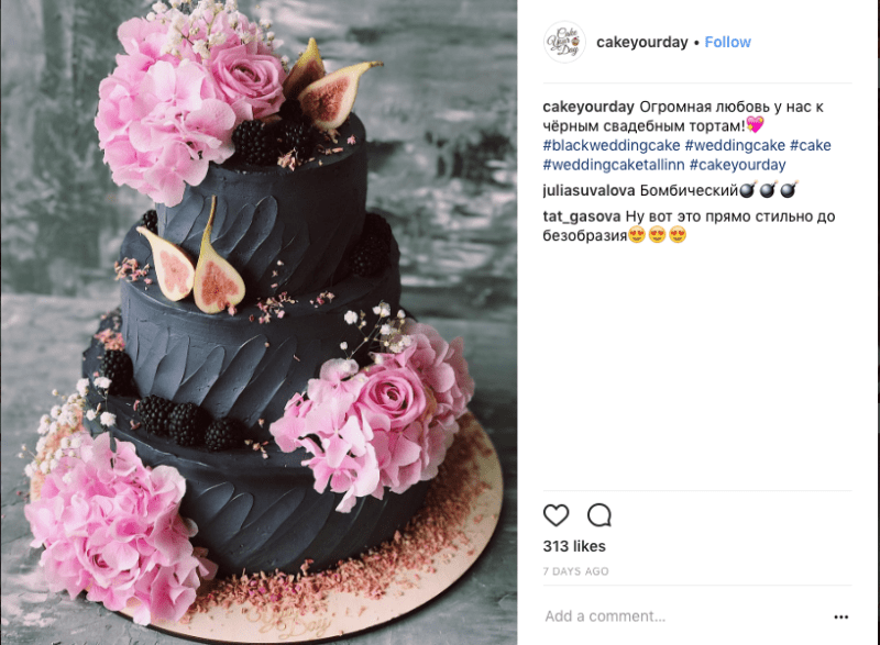 Black-wedding-cake