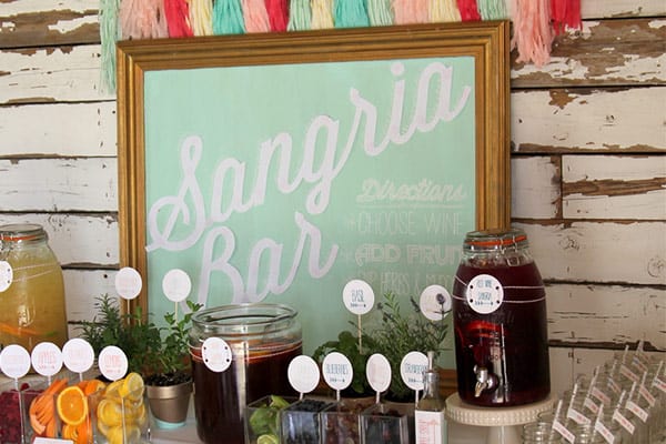 New Jersey Bride Sangria Bar