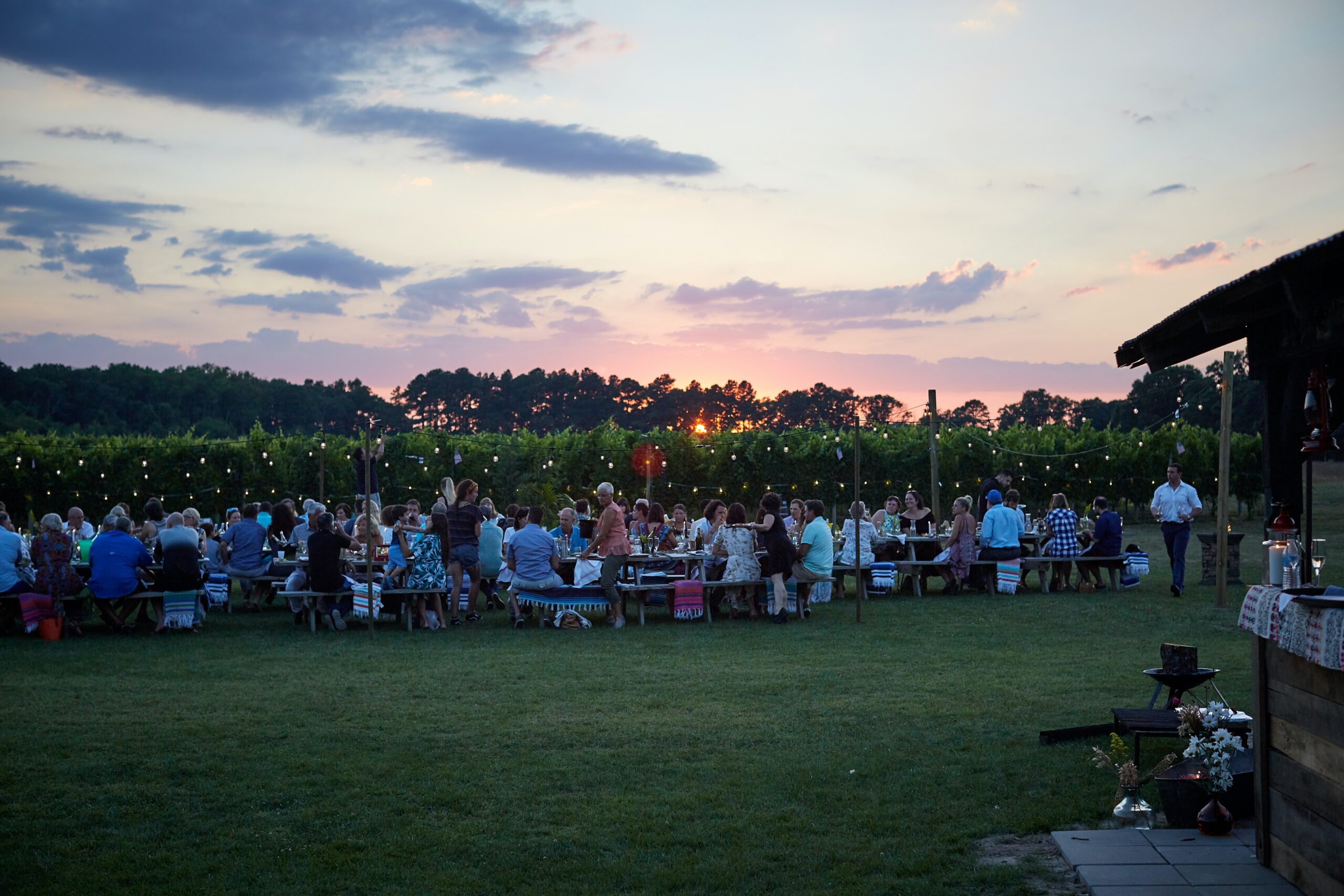 A backyard wedding.