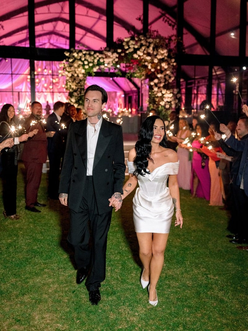 For her wedding, Demi Lovato tapped New Jersey-based designer Idan Cohen to make a custom after-party dress.