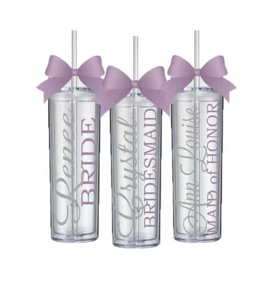 New Jersey Bride Etsy Bridesmaid Cups