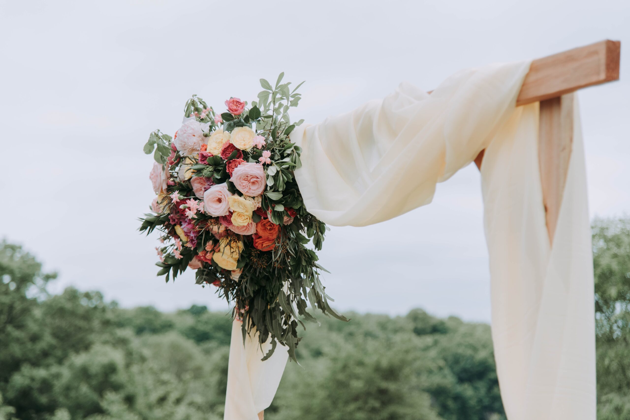 A backyard wedding.
