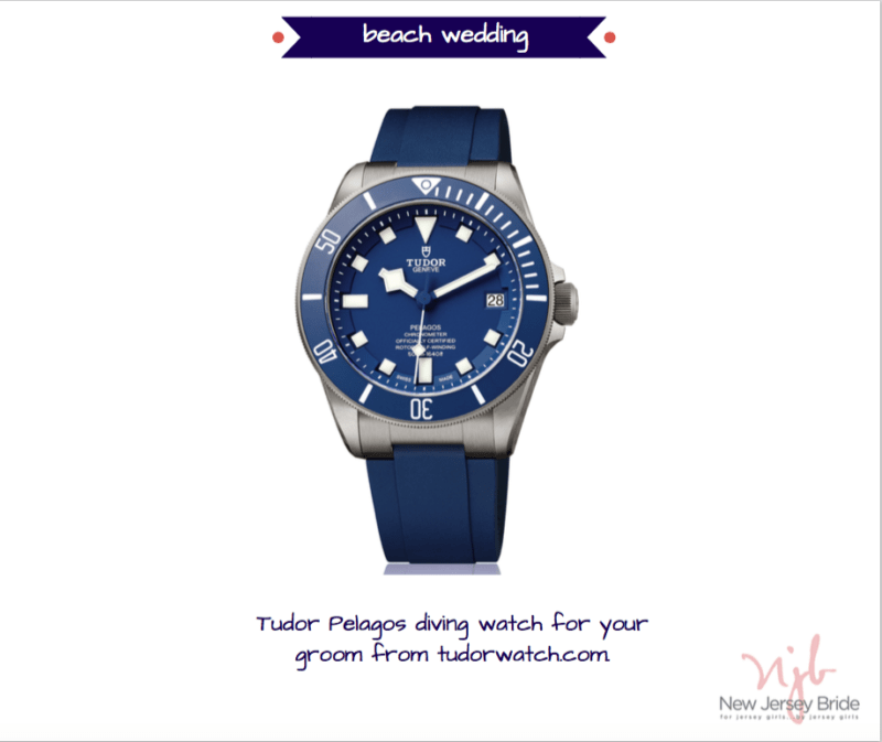 Blue tudor Pelages diving watch for groom's gift.