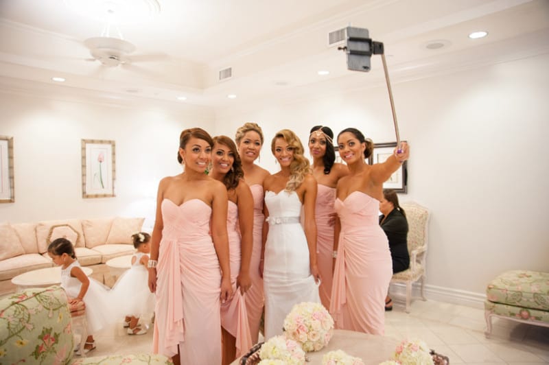 New Jersey Bride—Wedding selfie stick. Derek Wong Photography