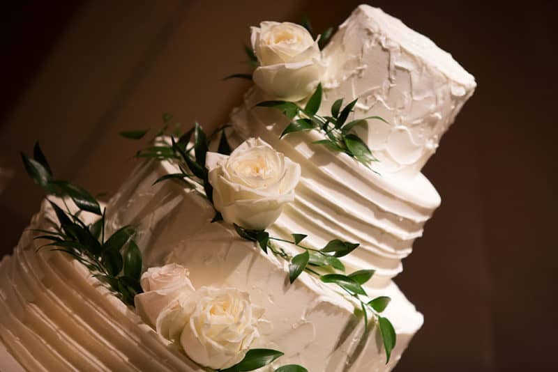 White classic wedding cake