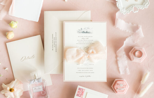 The wedding of Beautiful Shades of Ivory, Blush, Dusty Blue and Gold at This Ryland Inn Wedding Gallery 0
