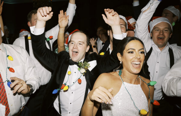 The wedding of A Winter Wedding With a Very Merry Dance Floor Gallery 0