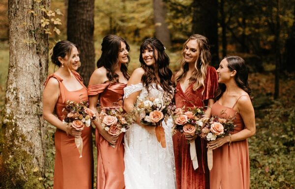 The wedding of This Wedding Had a Beautiful Outdoor Setting Complete With On-Site Cabins Gallery 1
