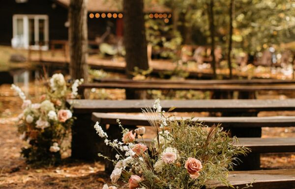 The wedding of This Wedding Had a Beautiful Outdoor Setting Complete With On-Site Cabins Gallery 0