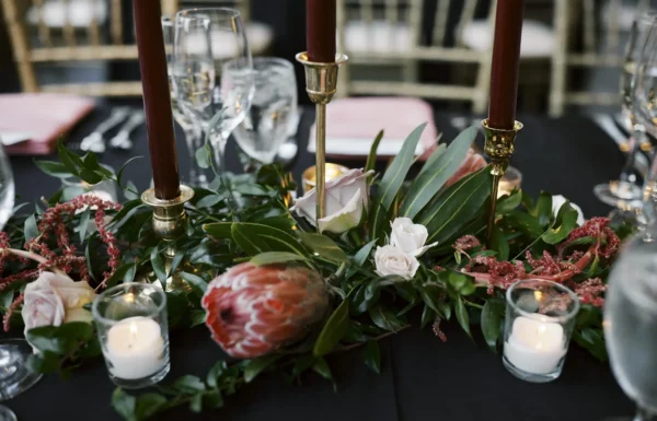 The wedding of A Gothic-Inspired Fall Wedding at Stone House Gallery 11