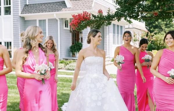 The wedding of Pops of Hot Pink Completed This Elegant Wedding at The Shore Gallery 9