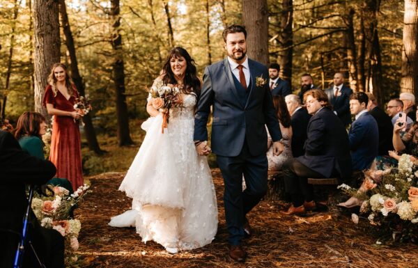 The wedding of This Wedding Had a Beautiful Outdoor Setting Complete With On-Site Cabins Gallery 12