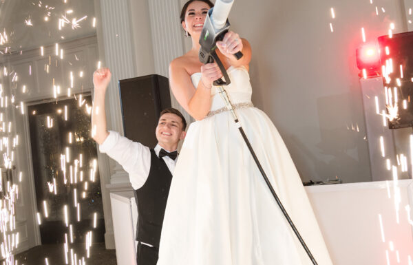 The wedding of Just One Speech, a Private Cake-Cutting and CO2 Cannons at This Timeless Wedding Gallery 1