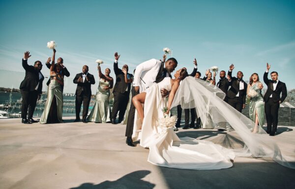 The wedding of A Sophisticated Big Day With Sage Green Touches at The Shore Gallery 0