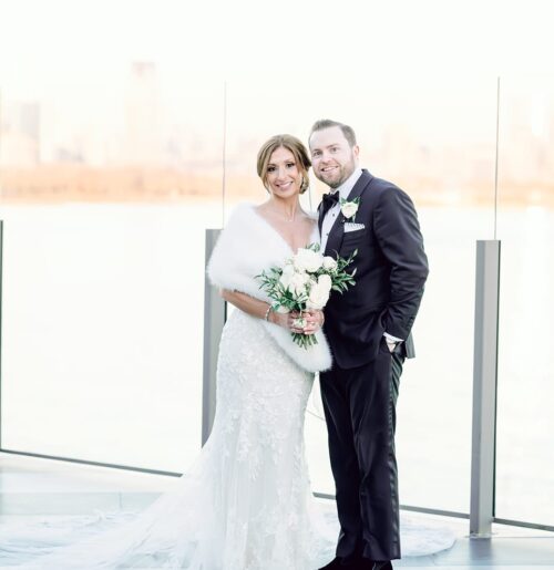 The wedding of A Luxe Black, White and Gold Wedding Celebration in Jersey City