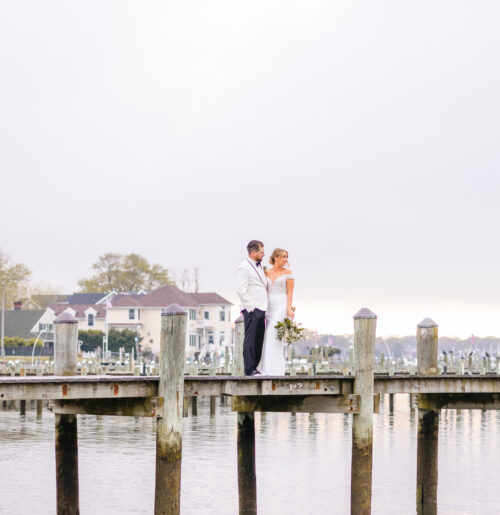 The wedding of This Shore Wedding Featured Lots of Coastal Blues and Grays