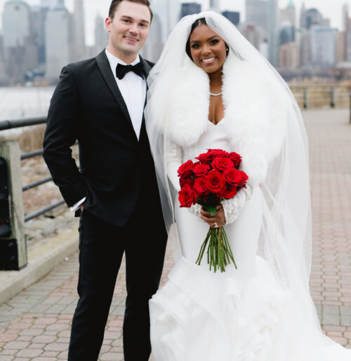 The wedding of This Jersey City Wedding Exuded Sultry and Romantic Vibes