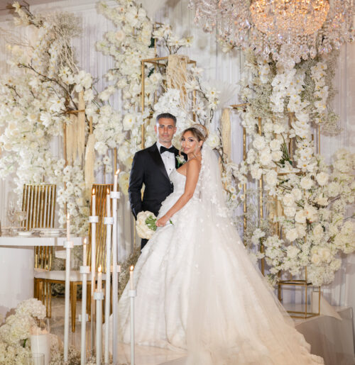 The wedding of Over-The-Top White Florals Created a Fairytale Wedding