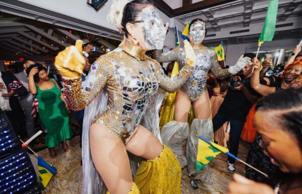 The wedding of A Timeless Black and White Palette Plus Entertainers on Stilts at This Wedding Gallery 6