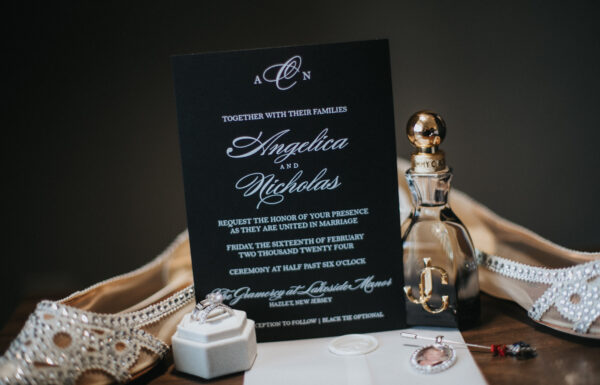 The wedding of An Elegant Black and White Aesthetic Added to a Romantic Day Gallery 10