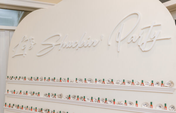 The wedding of A Coastal Wedding Featuring an Oyster Shell Seating Chart Gallery 5