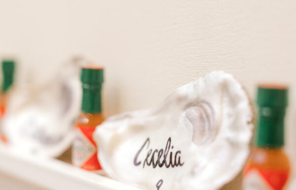 The wedding of A Coastal Wedding Featuring an Oyster Shell Seating Chart Gallery 4