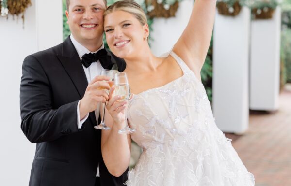 The wedding of A Waterfront Wedding Focused on Friendship With White, Pink & Blue Florals Gallery 4