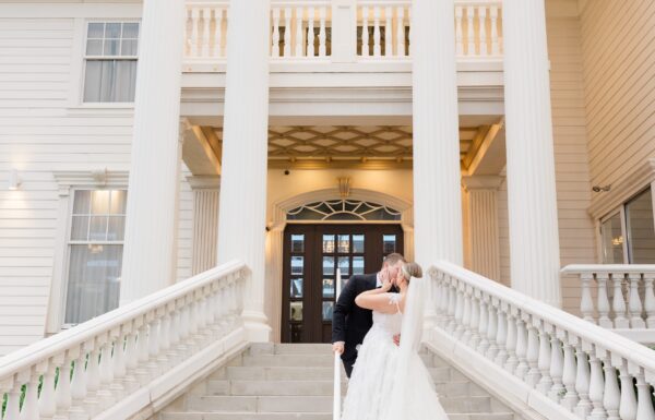 The wedding of A Waterfront Wedding Focused on Friendship With White, Pink & Blue Florals Gallery 11