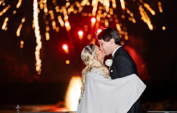 The wedding of An Elegant Winter Wedding Complete With a Fireworks Show Gallery 2