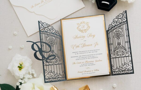 The wedding of A Black-Tie Wedding With a Black, White & Gold Palette Gallery 5