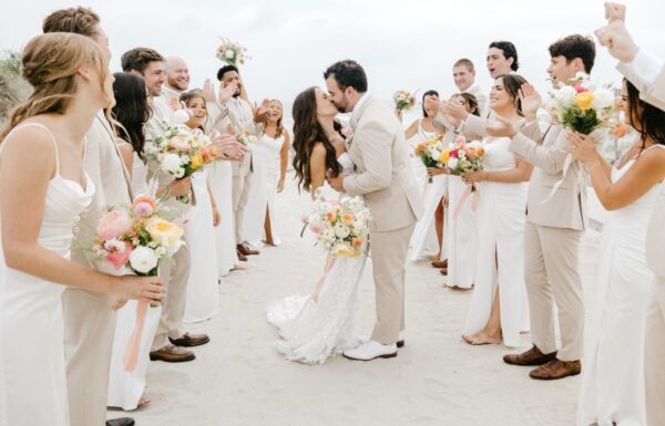 The wedding of Citrus Decor and a Rosé Seating Chart at This Whimsical Summer Wedding Gallery 11