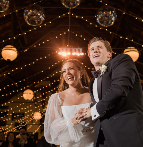 The wedding of This Bay Head Yacht Club Couple Rode Into Their Reception on a Boat