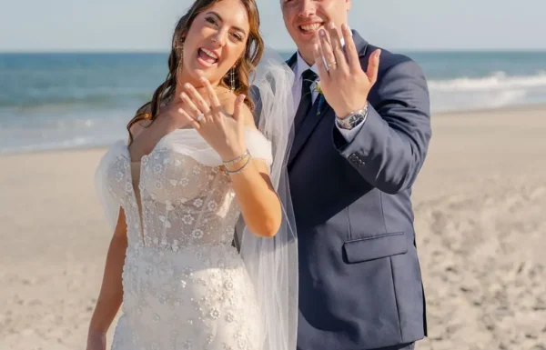 The wedding of Colorful Florals And a Beautiful Beach Ceremony at This Shore Wedding Gallery 0