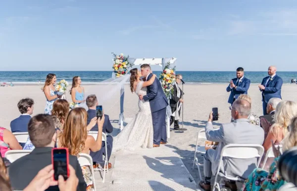 The wedding of Colorful Florals And a Beautiful Beach Ceremony at This Shore Wedding Gallery 11