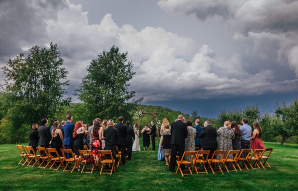 The wedding of A Modern Rustic Wedding Where the Guests Arrived By Tractor and Enjoyed a S’mores Bonfire Gallery 8