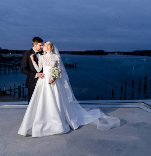 The wedding of An Elegant New Year’s Eve Wedding at the Shore Focused on Faith & Family