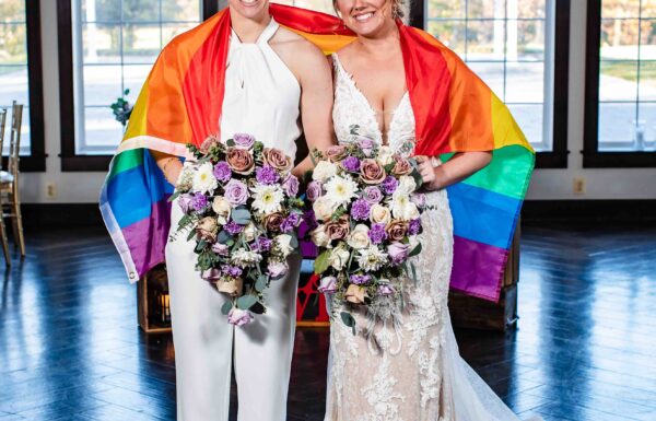 The wedding of These Brides Celebrated Their Love of Rugby at Their Running Deer Golf Club Wedding Gallery 5