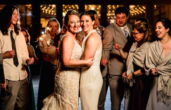 The wedding of These Brides Celebrated Their Love of Rugby at Their Running Deer Golf Club Wedding Gallery 6