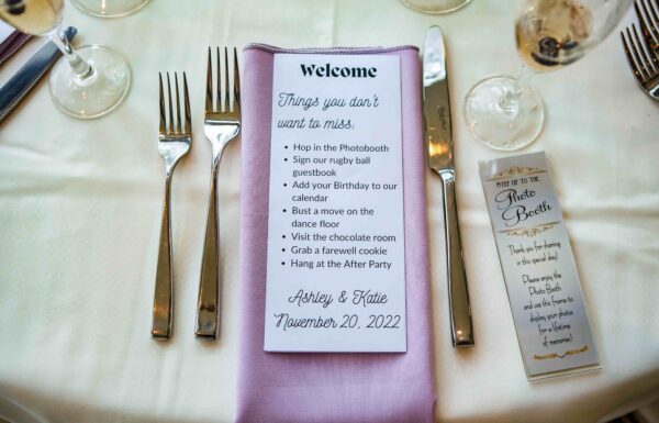 The wedding of These Brides Celebrated Their Love of Rugby at Their Running Deer Golf Club Wedding Gallery 8