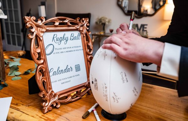 The wedding of These Brides Celebrated Their Love of Rugby at Their Running Deer Golf Club Wedding Gallery 11
