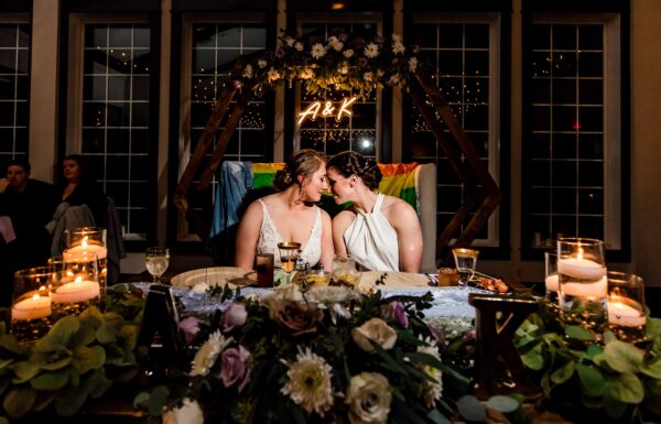 The wedding of These Brides Celebrated Their Love of Rugby at Their Running Deer Golf Club Wedding Gallery 14