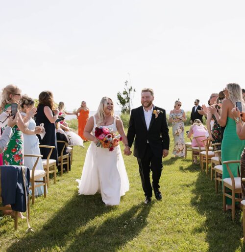 The wedding of A Laidback Jersey Shore Wedding With a Backyard Feel