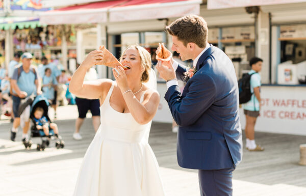 The wedding of This Couple Ate Pizza on the Boardwalk In Their Wedding Outfits Gallery 3