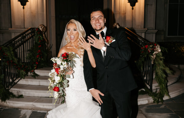 The wedding of A Christmas-Inspired Celebration With a Milk-and-Cookies Bar Gallery 22